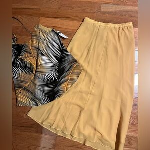 Skirt Set with Patterned Top